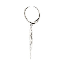 Load image into Gallery viewer, 14k White Gold Diamond Negative Space Dangle Earrings (I7523)

