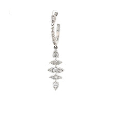 Load image into Gallery viewer, White Gold Diamond Segmented Dangle Earrings (I6569)
