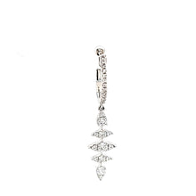 Load image into Gallery viewer, White Gold Diamond Segmented Dangle Earrings (I6569)
