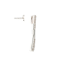 Load image into Gallery viewer, 14k White Gold Diamond Wavy Earrings (I7095)
