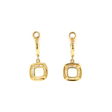 Load image into Gallery viewer, Yellow Gold Green Amethyst &amp; Diamond Earrings (I6667)

