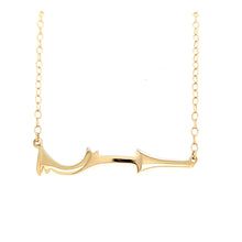Load image into Gallery viewer, Bella Mani® 14k Yellow Gold Horizontal Florence Style 3 Necklace (NFL3YG)
