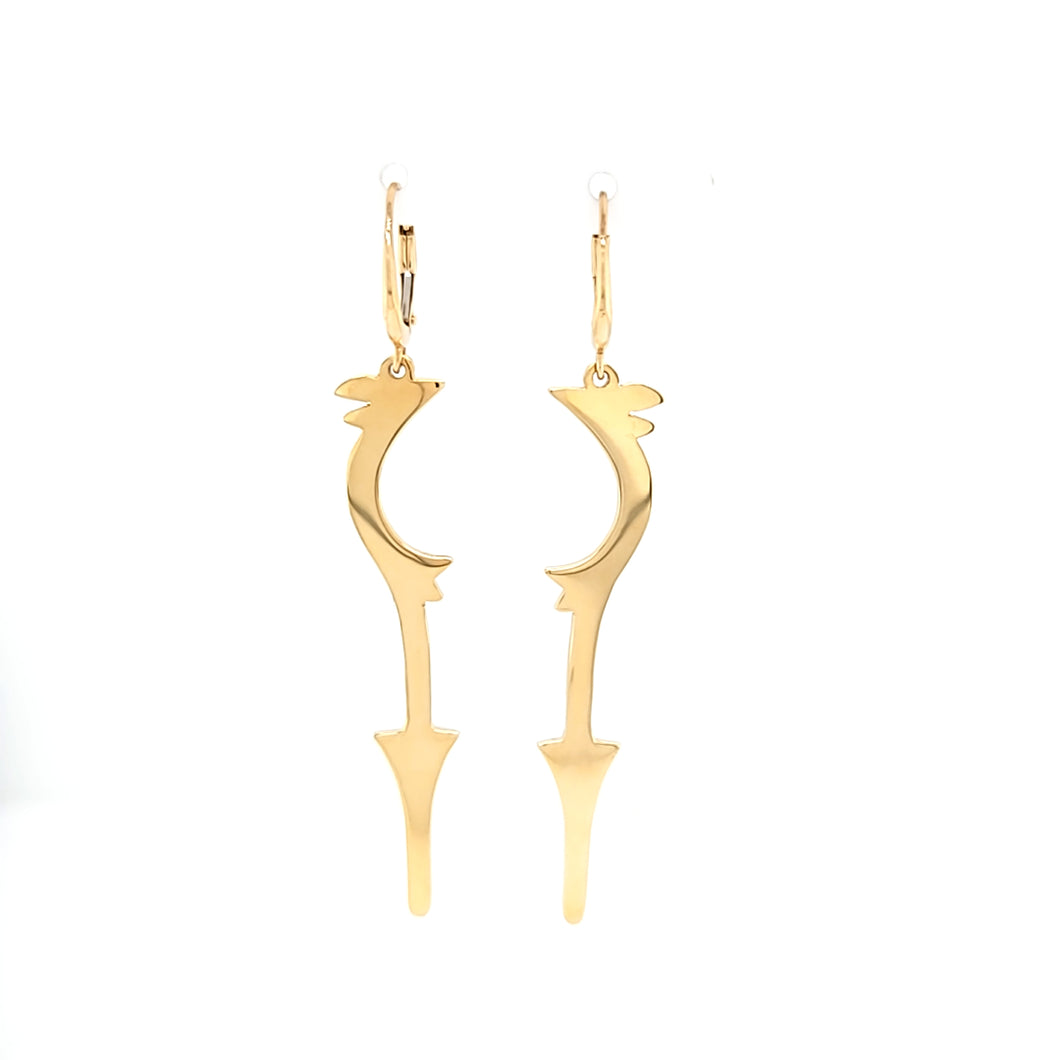 Bella Mani® 14k Yellow Gold Florence Style 3 Dangle Earrings (EFL3YG)