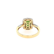 Load image into Gallery viewer, CLEARANCE - 14k Yellow Gold Green Tourmaline &amp; Diamond Ring (I5991)
