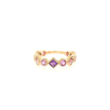 Load image into Gallery viewer, 14k Yellow Gold Pink Tourmaline, Amethyst &amp; Pink Sapphire Ring (I7450)

