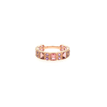 Load image into Gallery viewer, Rose Gold Pink Tourmaline &amp; Amethyst Ring (I7449)
