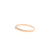 Load image into Gallery viewer, 14k Rose Gold Diamond Chevron Ring (I7009)
