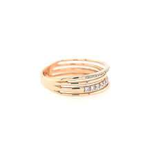 Load image into Gallery viewer, 14k Rose Gold Multi Band Diamond Ring (I7046)
