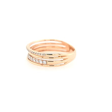 Load image into Gallery viewer, 14k Rose Gold Multi Band Diamond Ring (I7046)
