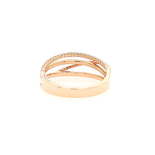 Load image into Gallery viewer, 14k Rose Gold Diamond Crossover Ring (I6603)
