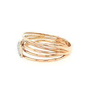 Load image into Gallery viewer, Rose Gold Multi Band Diamond Heart Ring (I7255)

