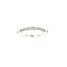 Load image into Gallery viewer, White Gold Emerald Stacker Ring (I7448)
