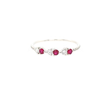 Load image into Gallery viewer, White Gold Ruby &amp; Diamond Stacker Ring (I6473)
