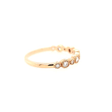 Load image into Gallery viewer, 14k Rose Gold Bezel Diamond Stacker Ring (I1061)
