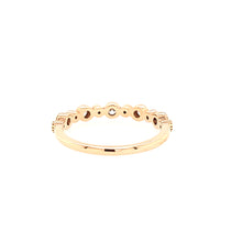 Load image into Gallery viewer, 14k Rose Gold Bezel Diamond Stacker Ring (I1061)
