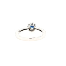 Load image into Gallery viewer, 14k White Gold Deep Blue Sapphire &amp; Diamond Ring (I2971)
