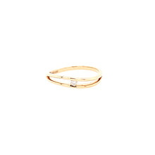 Load image into Gallery viewer, 14k Yellow Gold Floating Diamond Wave Ring (I7268)
