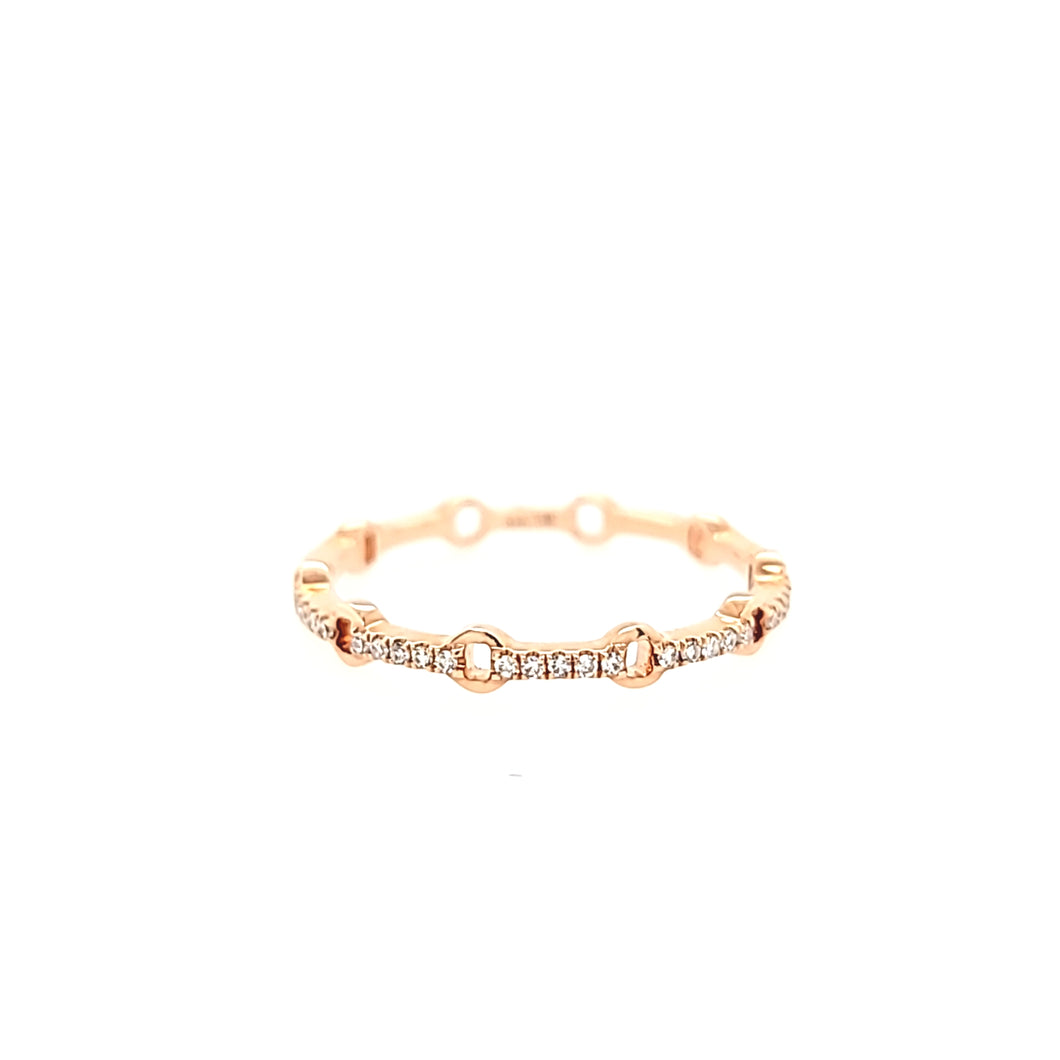 Rose Gold Diamond Stacker Ring (I6463)