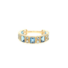 Load image into Gallery viewer, Yellow Gold London Blue Topaz &amp; Blue Topaz Ring (I7446)
