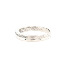 Load image into Gallery viewer, White Gold Diamond Row Textured Ring (I7267)
