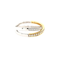Load image into Gallery viewer, 18k Two Tone Diamond Crossover Ring (I2167)
