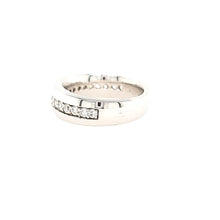 Load image into Gallery viewer, 18k White Gold Channel Set Band (I430)
