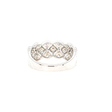 Load image into Gallery viewer, 14k White Gold Wide Scalloped Diamond Ring (I7612)
