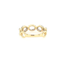 Load image into Gallery viewer, 14k Yellow Gold Diamond Link Ring (I6814)
