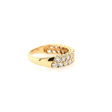 Load image into Gallery viewer, 14k Yellow Gold Double Row Diamond Band (I3571)
