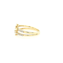 Load image into Gallery viewer, Yellow Gold Open Double Band Diamond Ring (I6074)
