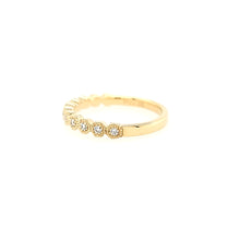 Load image into Gallery viewer, 14k Yellow Gold Textured Bezel Diamond Ring (I7653)
