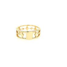 Load image into Gallery viewer, 14k Yellow Gold Star Wide Ring (I6061)
