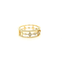 Load image into Gallery viewer, 14k Yellow Gold Star Wide Ring (I6061)
