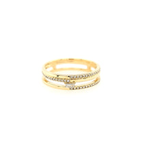 Load image into Gallery viewer, 14k Yellow Gold Double Band Baguette Diamond Ring (I6663)
