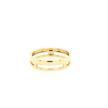 Load image into Gallery viewer, 14k Yellow Gold Double Band Baguette Diamond Ring (I6663)
