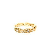 Load image into Gallery viewer, 14k Yellow Gold Diamond Scroll Ring (I2878)
