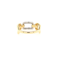 Load image into Gallery viewer, Yellow Gold Diamond Chain Ring (I7205)
