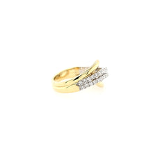 Load image into Gallery viewer, 14k Yellow Gold Diamond Row Wave Ring (I7058)
