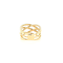 Load image into Gallery viewer, 14k Yellow Gold Multi-Band Crossover Ring (I7044)
