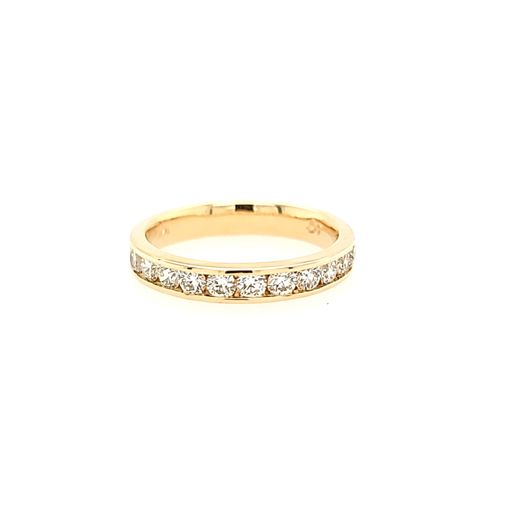 14k Yellow Gold Channel Set Diamond Band (I7247)