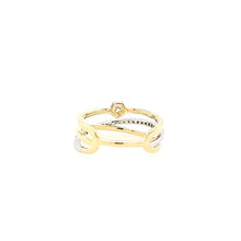 Load image into Gallery viewer, 14k Two Tone Multi-Band Crossover Ring (I6958)
