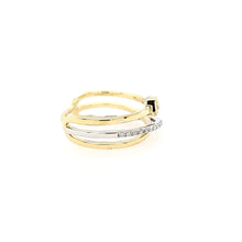 Load image into Gallery viewer, 14k Two Tone Multi-Band Crossover Ring (I6958)
