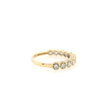 Load image into Gallery viewer, Yellow Gold Hexagon Diamond Band (I7499)
