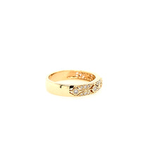 Load image into Gallery viewer, 14k Yellow Gold Diamond Milgrain Edge Ring (I1080)
