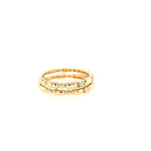 Load image into Gallery viewer, 14k Yellow Gold Segmented Double Band Ring (I7443)
