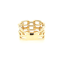 Load image into Gallery viewer, Yellow Gold Triple Chain Diamond Ring (I7206)
