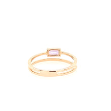 Load image into Gallery viewer, 14k Rose Gold Amethyst Double Band Ring (I6543)
