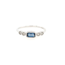 Load image into Gallery viewer, 14k White Gold Blue Topaz Ring (I7501)
