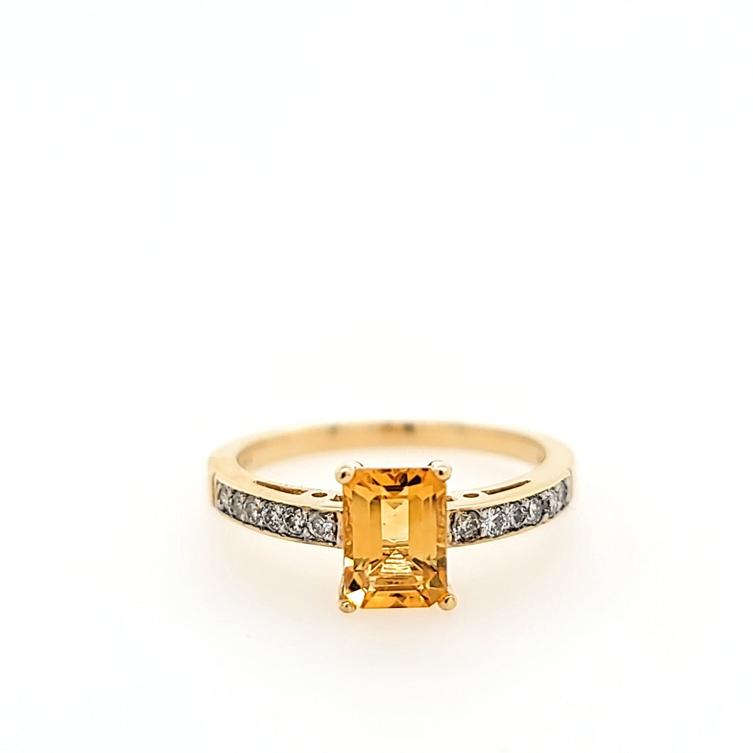14k Yellow Gold Citrine Ring (I7504)