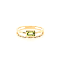 Load image into Gallery viewer, 14k Yellow Gold Peridot &amp; Diamond Ring (I7452)
